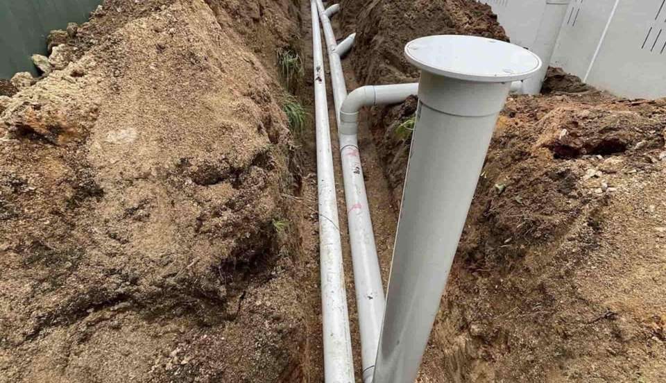 Stormwater drainage repair in progress